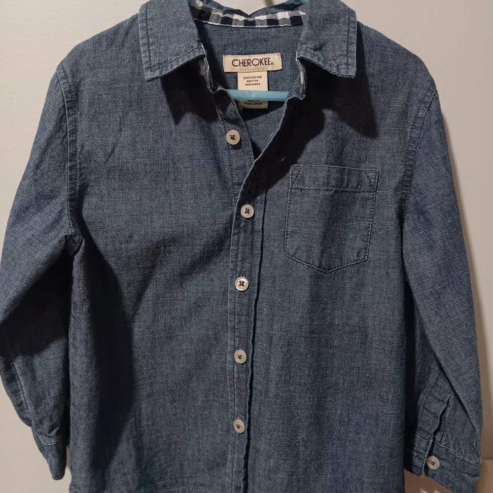 Cherokee Men’s Indigo Denim Button-Down Shirt